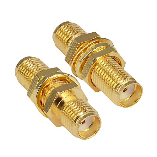 SMA Socket Connector SMA Female Bulkhead Connector SMA Panel Chassis Mount Connector SMA Female to Female Barrel Adapter Antenna Jack Adapter for Wireless LAN Device Coax Cable,etc Pack of 10 - size: 10 pieces