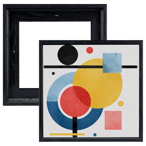 2 Pack 12x12 Canvas Floater Frame,0.9" Deep Canvas Frame,Black - color: Black, size: 12"x12"