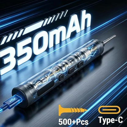 Electric Precision Screwdriver, 78pcs Mini Electric Screwdriver - color: Dark Black