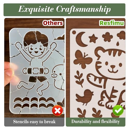 Animal Stencils for Crafts Reusable 24Pcs Stencils(5.9X5.9 Inch) - color: Animal