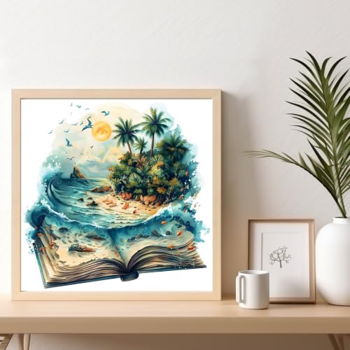 Kalonyth Book Framed Paint by Numbers Kit for Adults Beginner 10x10 inch - color: Frame-OP-US16