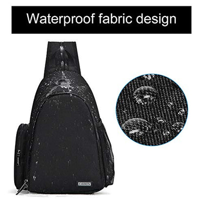 CADeN Camera Bag Sling Backpack, Camera Case Backpack with Tripod Holder for DSLR/SLR Mirrorless Cameras (Canon Nikon Sony Pentax) Black