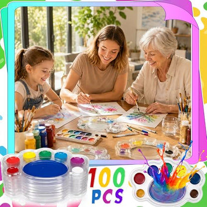 100 Pcs Large Clear Paint Tray Palette, Footprint - style: Footprint