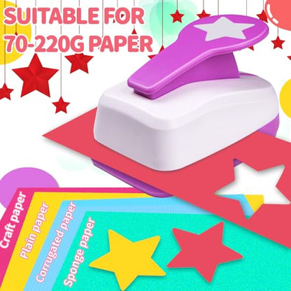 Star Hole Punch, 2 inch Star Punches for Paper Craft, Card Making Scrapbook - style: Star