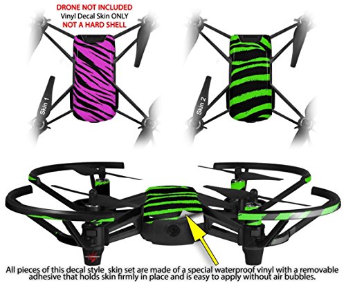 Skin Decal Wrap 2 Pack Compatible with DJI Ryze Tello Pink Tiger Drone NOT Included