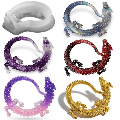 Dragon Resin Molds Silicone, 3D Animals Silicone Molds for Epoxy - color: Dragon Resin Mold