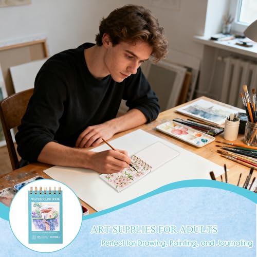 Small Watercolor Paper Pads 3.5"×5.5",30 Sheets,140lb/300gsm Sketchbook - size: 3.5”×5.5“