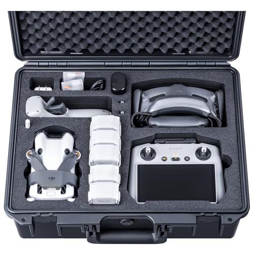 Lykus Titan MM420 Waterproof Hard Case for DJI Mini 4 Pro/Mini 3 Pro, Goggles 3/2/Integra, RC Motion 3/2, DJI RC2/RC/RC-N2/N1 and Accessories [CASE ONLY]