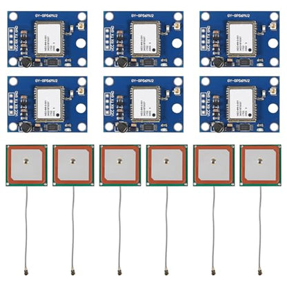 6pcs GY-NEO6MV2 NEO-6M GPS Flight Controller Module 3V-5V with Super Strong Ceramic Antenna for Arduino EEPROM APM 2.5