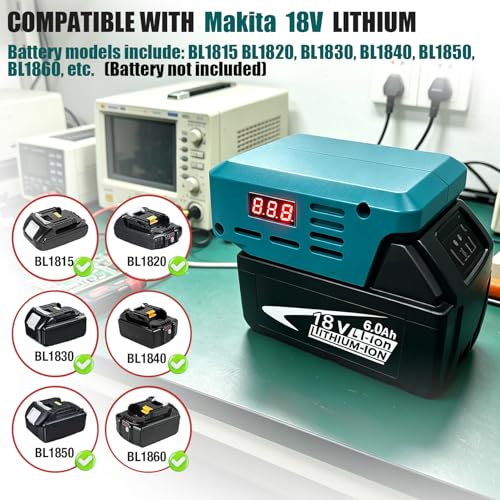 Multifunction Battery Adapter for Mak.ita 18V Batteries - color: blue(for Makita)
