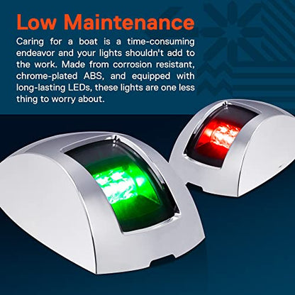 TRUE MODS Red Green LED Marine Boat Navigation Light