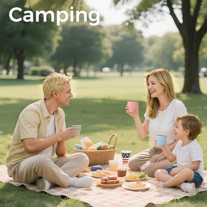 TakeToday Collapsible Cup 8 oz, Foldable with Lid for Travel, Navy - color: Navy
