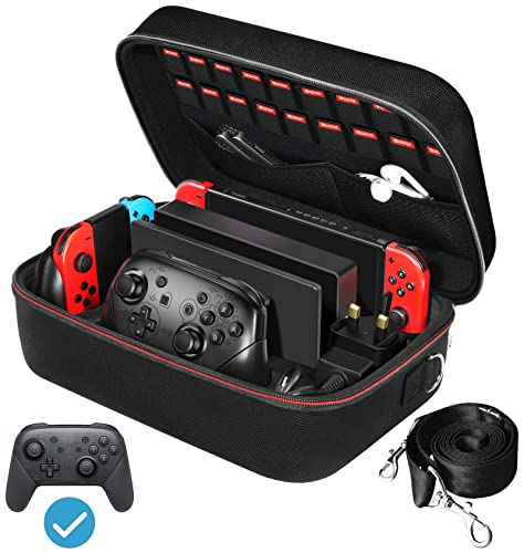 iVoler Carrying Storage Case for Nintendo Switch/Switch OLED 2021 Black - color: Black, size: 6.2''/7.0''