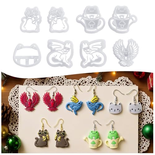 8 Pcs Cute Animal Polymer Clay Cutters Set - color: Accessory Cutte