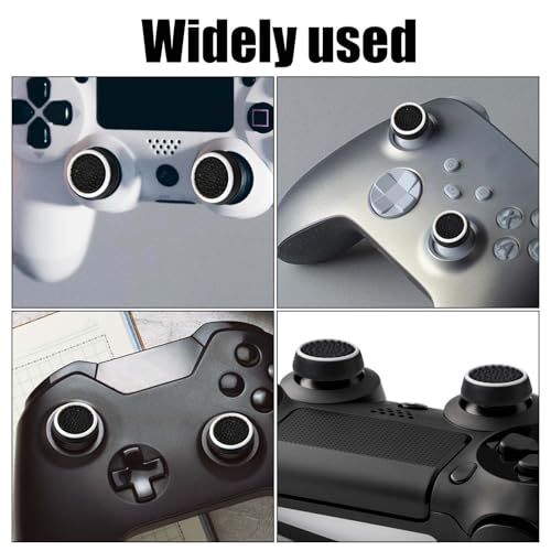 4pcs Thumb Grips Joystick Cap Cover for PS5 PS4 Xbox Series X/S Controller - color: black