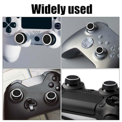4pcs Thumb Grips Joystick Cap Cover for PS5 PS4 Xbox Series X/S Controller - color: black