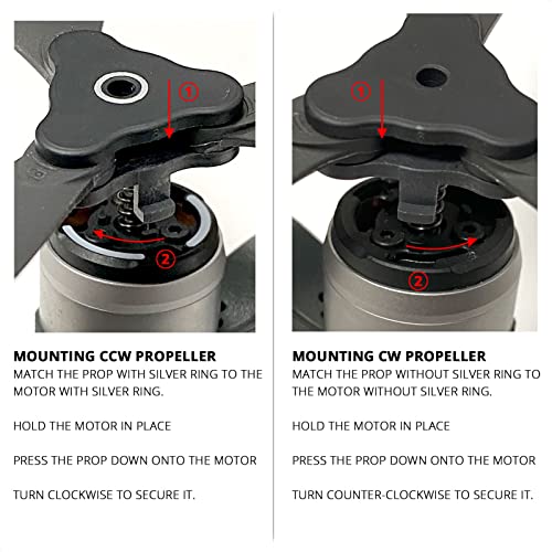 DJI Mavic 2 Pro Propellers 874X 3 Blades Low Noise Quick-Release Folding Upgrade Replacement Drone Accessories for Mavic 2 Pro & Zoom (4pcs - 2CW 2CCW, Black)