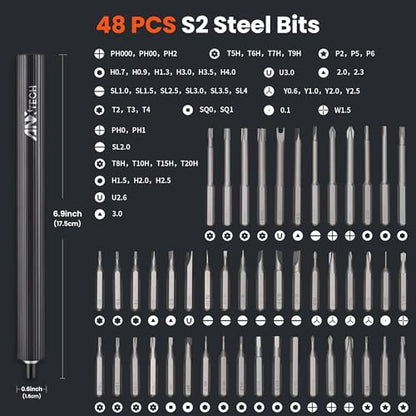 3.7V Electric Screwdriver 52in1 Precision Kit for Phone Laptop - color: 52-in-1-grey