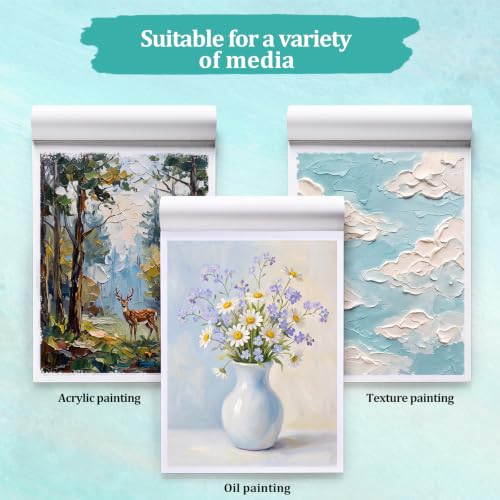 25 Sheets Canvas Paper Pad 8x10 Inches, 200GSM Canvas Sheets for Painting - color: 8”x10”