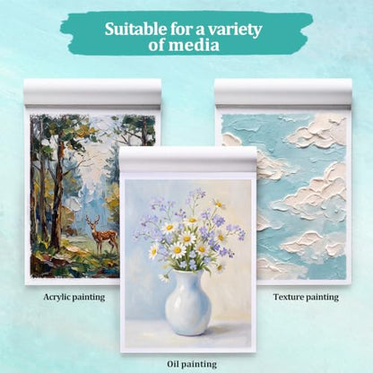 25 Sheets Canvas Paper Pad 8x10 Inches, 200GSM Canvas Sheets for Painting - color: 8”x10”