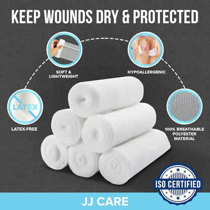 Gauze Rolls - 192 Individually Wrapped Rolls - 4 inches x 4.1 Yards - Bandage Gauze Rolls