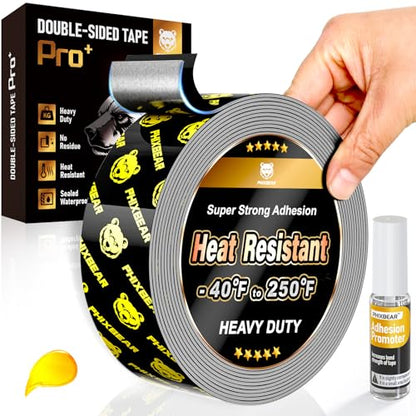 PHIXBEAR Double Sided Tape Heat Resistant Heavy Duty, 1" x 20FT - size: 1" x 20FT