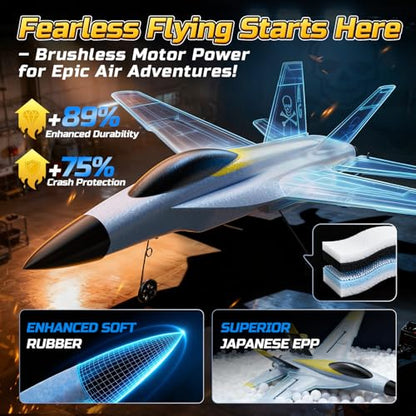 DEERC F18 4CH RC Plane for Adults Remote Control Airplane RTF Fighter Jet - style: F18 RC Plane