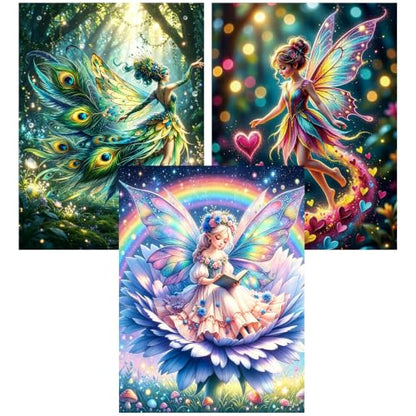 Ekuxom 3 Pack Diamond Art Kits for Adults-Fairy Diamond Painting - color: Fairy