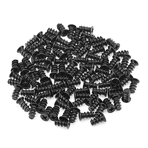 HELIFOUNER 100 Black Computer Case Fan Screws, M5x10mm Mounting Screws - color: Black, screws for computer case fan, M5x10