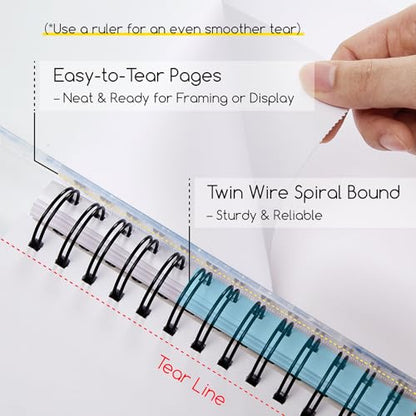 MEEDEN Mixed Media Paper Pad: 9"x12", 112lb/165gsm, 60 Sheets, Spiral Bound