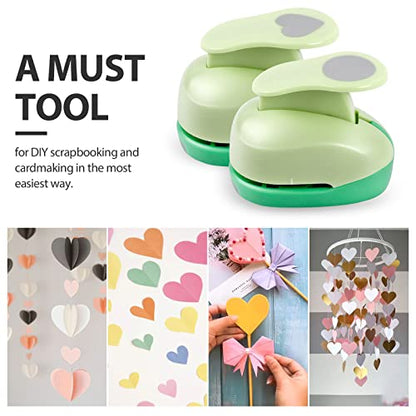 Circle Hole Punch Paper Punches for Crafting 3/8+5/8+1 Inch Circle Punches - style: 6 Diffrent Size Circle and Heart