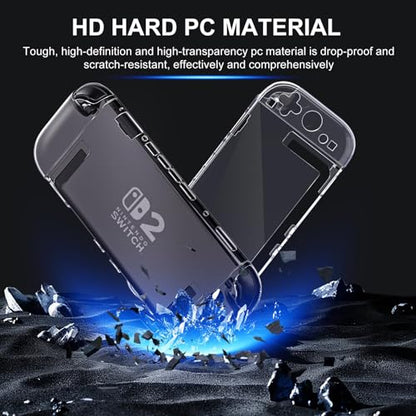 HEATFUN Dockable Clear Case Compatible with Nintendo Switch 2, Transparent - color: Transparent