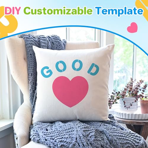 Letter Stencils 80Pcs 3&4Inch Large Alphabet Number Reusable Stencils - size: 3Inch+4Inch
