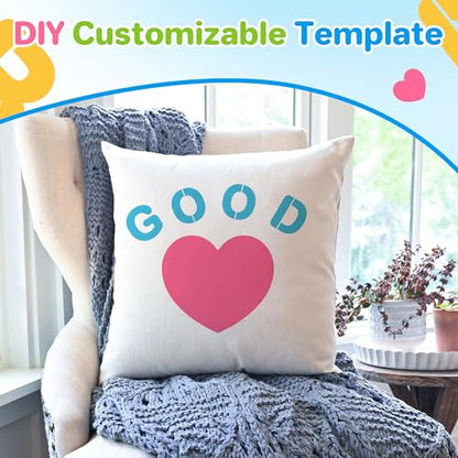 Letter Stencils 80Pcs 3&4Inch Large Alphabet Number Reusable Stencils - size: 3Inch+4Inch