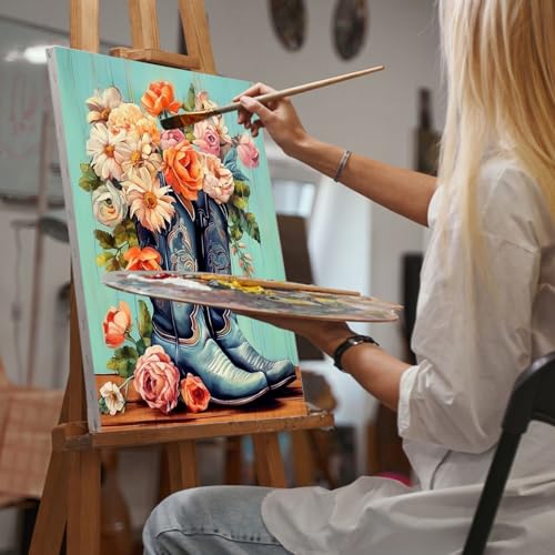 Cowboy Boots Paint by Numbers Kit for Adults Without Frame 16x20 IN - color: YOPNF01