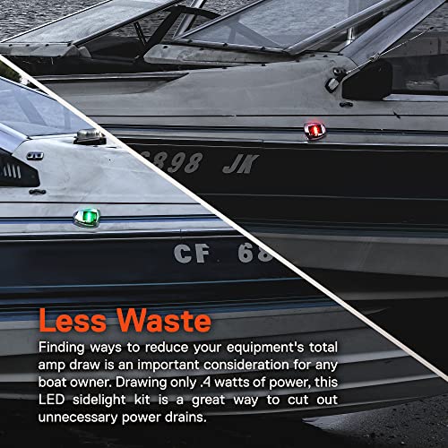 TRUE MODS Red Green LED Marine Boat Navigation Light