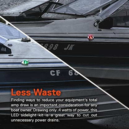 TRUE MODS Red Green LED Marine Boat Navigation Light