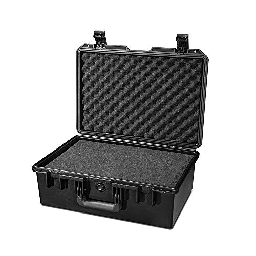19in Waterproof Hard Shell Case with DIY Customizable Foam Insert (17.3 x 11.4 x 6.5in Interior) - color: Black-19in
