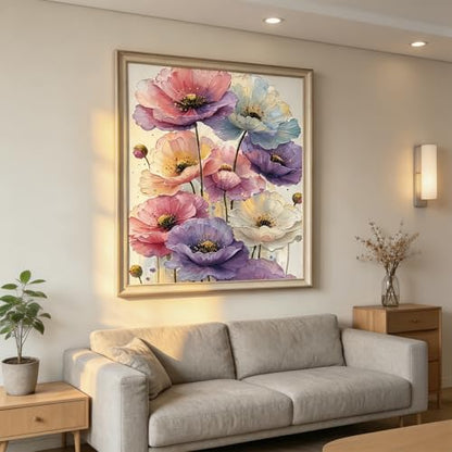 Paint by Numbers for Adults, Flower DIY Oil Painting Kit 16x20 Inch - color: PB471-1