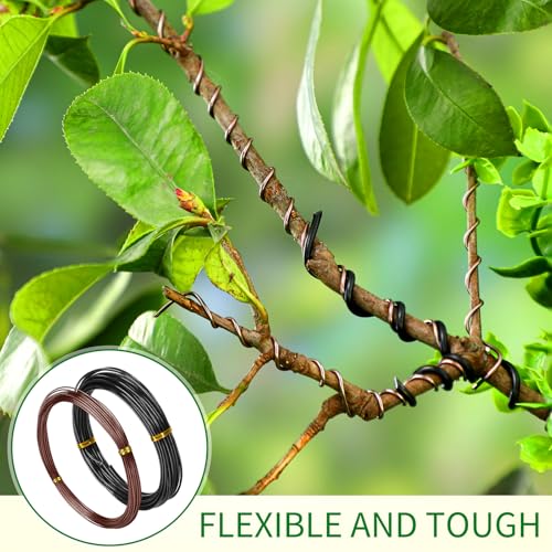 Mudder 5 Roll Bonsai Training Wire Aluminum 1/1.5/2.0mm Modern - color: Modern, size: 1/1.5/2.0mm
