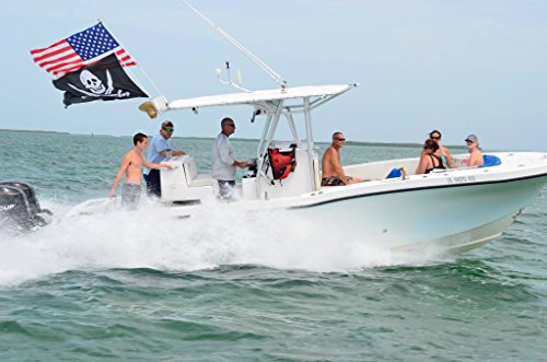 South Wind Designs Boat Flag Pole for Rod Holder, No Drill, (2) 6 ft Pole - size: Two 6' Poles