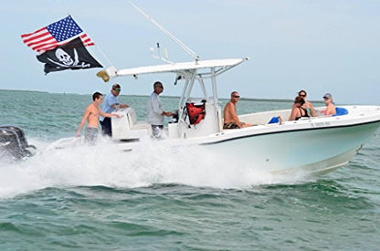 South Wind Designs Boat Flag Pole for Rod Holder, No Drill, (2) 6 ft Pole - size: Two 6' Poles