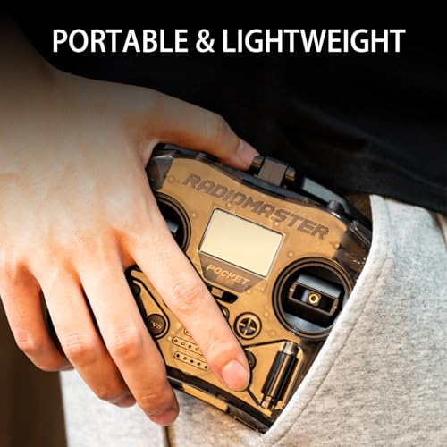 Radiomaster Pocket ELRS Transmitter, Hall Gimbal Portable Mode2 (Charcoal) - color: Charcoal-No Battery