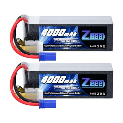 Zeee 6S Lipo Battery 4000mAh 22.2V 100C with EC5 Connector
