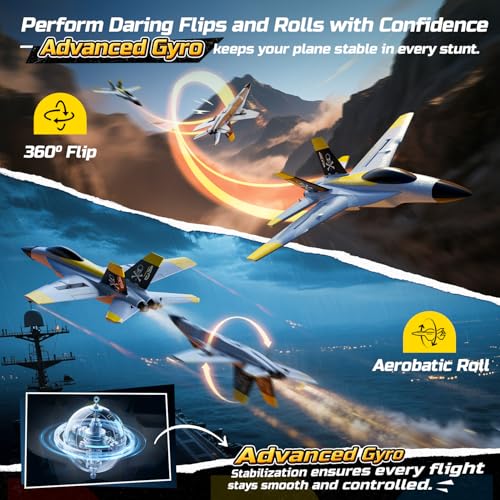 DEERC F18 4CH RC Plane for Adults Remote Control Airplane RTF Fighter Jet - style: F18 RC Plane