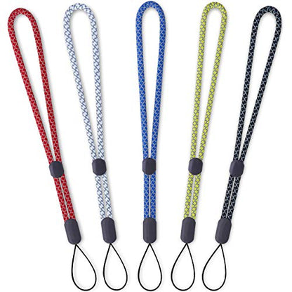 YOUOWO Adjustable Wrist Colored Lanyard Reflective Hand Srap Lanyards 5Pack - color: 5 Pack Reflective Wrist Lanyard