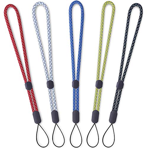 YOUOWO Adjustable Wrist Colored Lanyard Reflective Hand Srap Lanyards 5Pack - color: 5 Pack Reflective Wrist Lanyard