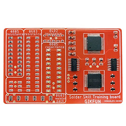 Gikfun Soldering Practice Kit SMD SMT Welding Skill Training Board DIY for School Learning Project, Gold-Plated GK1023