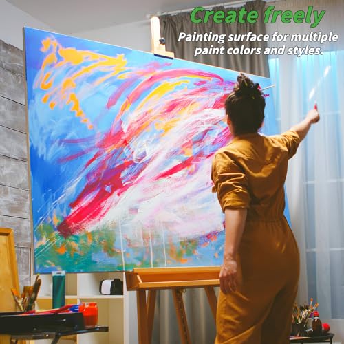 Oleitodh 6 Pack Stretched Canvas 24x36 Inch Large Cotton Painting Canvas - size: 24" x 36"-6 Pack