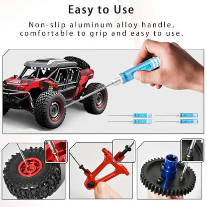 Hex Driver Set 1.5/2.0/2.5/3.0mm, RC Screwdriver Kit - color: Blue-2